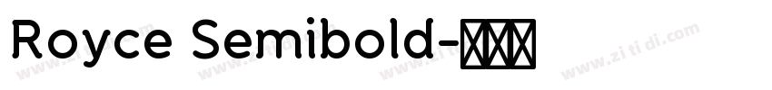 Royce Semibold字体转换